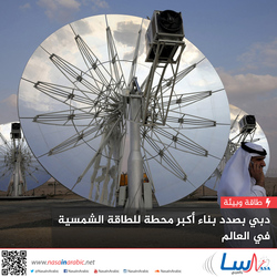 دبي بصدد بناء أكبر محطة للطاقة الشمسية في العالم