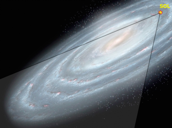 منقطة من مجرة درب التبانة استكشفها VVV survey، بما في ذلك المركز المجري.