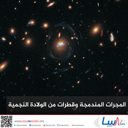 المجرات المندمجة وقطرات من الولادة النجمية