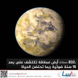 Gliese 832c: أرض عملاقة تكتشف على بعد 16 سنة ضوئية ربما تحتضن الحياة