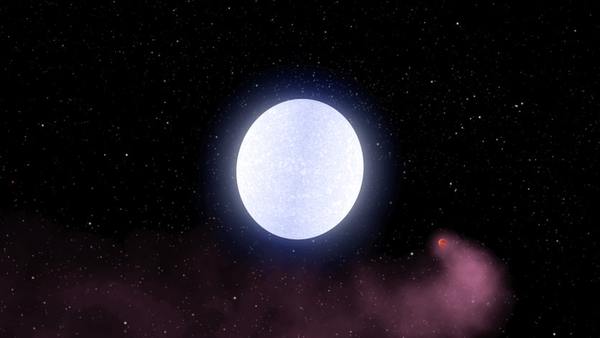 تصور فني يُظهر الكوكب كيلت-9 بي أثناء دورانه حول نجمه المضيف، كيلت-9 هو أشد الكواكب الغازية العملاقة المكتشفة حتى الآن سخونة.