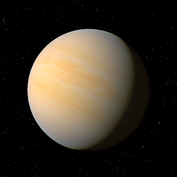 يظهر في الصورة كوكب تدمر الذي كان يعرف سابقًا بـ gamma cephei Ab. حقوق الصورة: http://planet.wikia.com/wiki/Gamma_Cephei_Ab