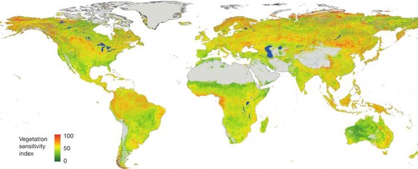 خريطة الأماكن الأكثر عرضة للتغير المناخي