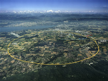 صورة تظهر سيرن من الأعلى. المصدر: 2008 CERN.