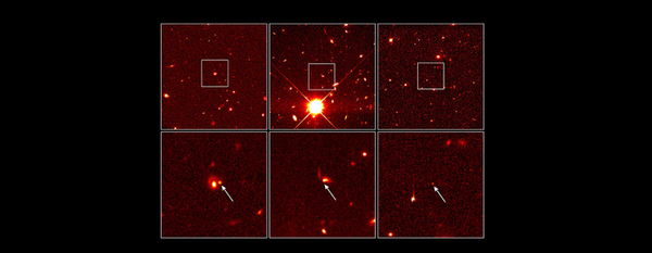 المستعرّ الأعظم الذي رصده هابل سنة 1998  حقوق الصورة: Garnavich (Harvard-Smithsonian Center for Astrophysics)/ The High-z Supernova Search Team/ and NASA 